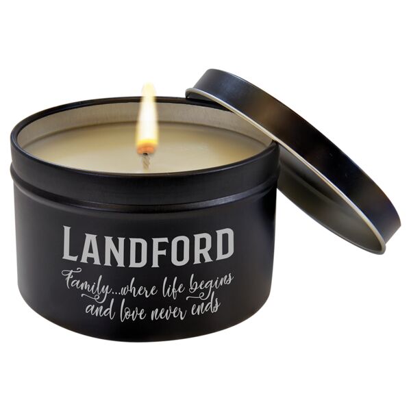 8 oz. Candle in a Black Metal Tin Thumbnail